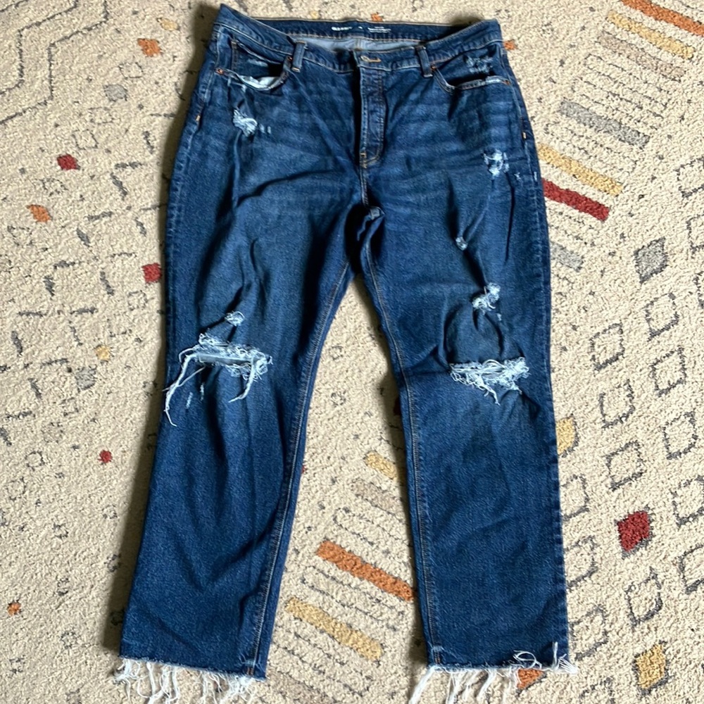 Old navy size 14 high rise slouchy straight